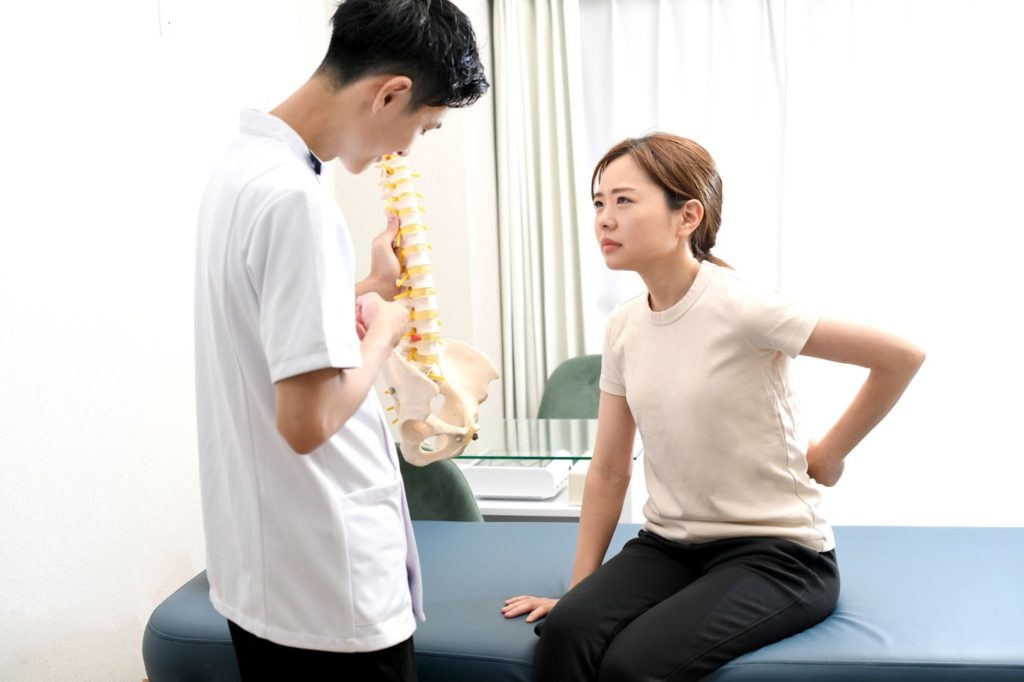 整体を利用する女性